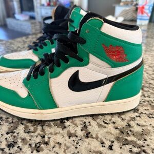 Nike Air Jordan 1 High Green White Black Sneakers